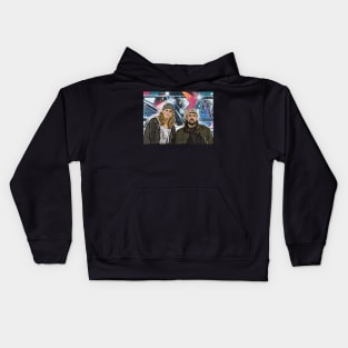 jay and silent bob pop art Kids Hoodie